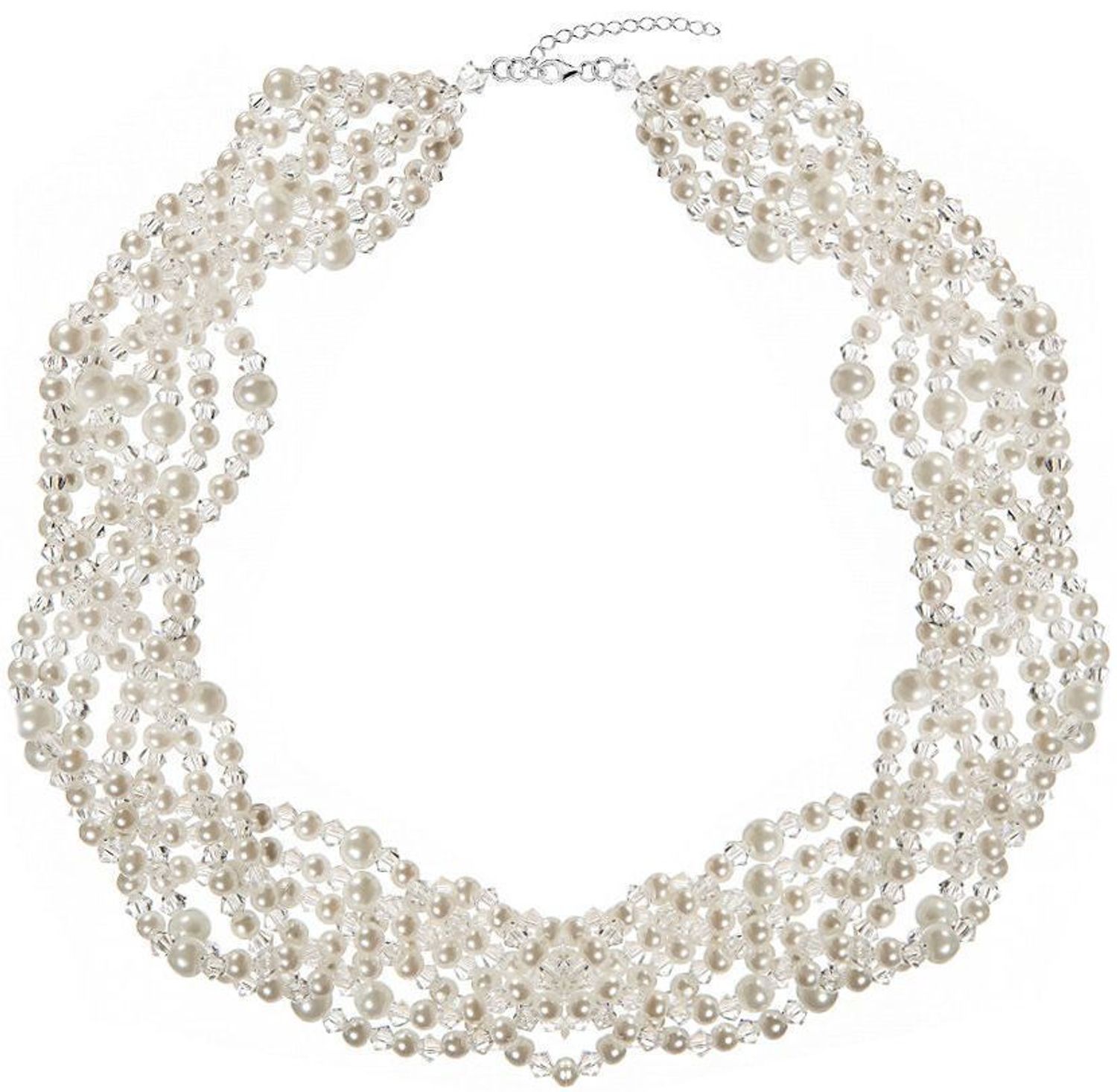 Naszyjnik Swarovski element i perełki syntetyczne NR 624 wykonana ze srebra próby 925 oraz ekskluzywnych kryształów Swarovski® crystals. Biżuteria naszyjnik Swarovski Radziszewska1.jpg